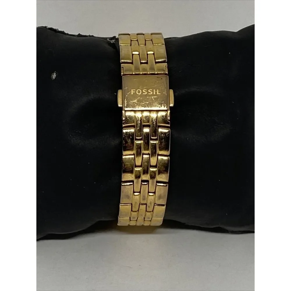 Fossil ES3860 Womens Gold Stainless Steel Analog Dial Quartz Genuine Watch EY619